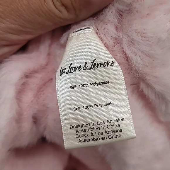 FOR LOVE AND lemons pink Cropped faux mohair sweater top - Picture 10 of 14